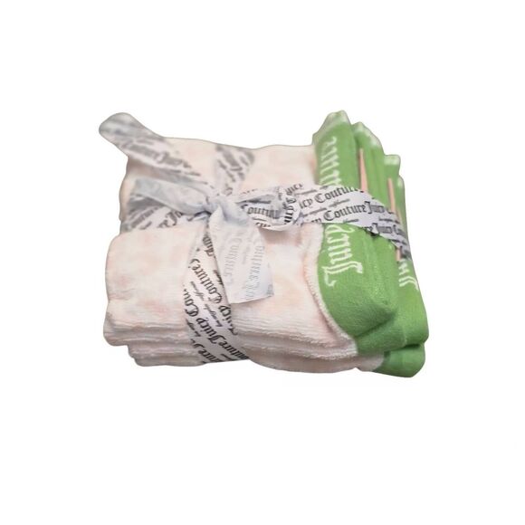 Juicy Couture Home Logo Leopord Print Set of 4 Wash Towels - Picture 2 of 4